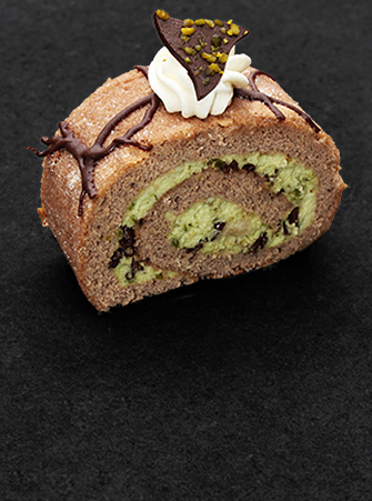Pistazien-Schoko-Roulade