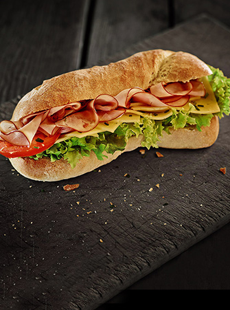 Ruguettino mit Schinken & Käse